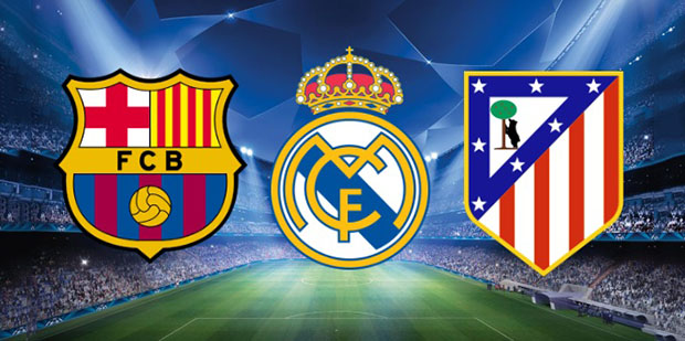 Barcelona vs Atletico Madrid logos