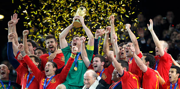 Spain 2010 World Cup celebration